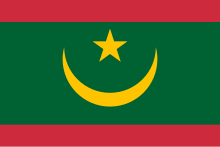 National flag proposition, as shown to the parliament in the debates Proposition de drapeau de la Mauritanie de 2017.svg