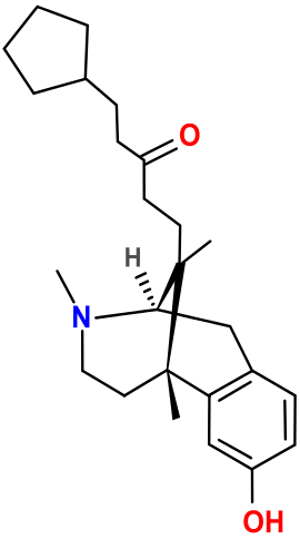 Chemical structure of quadazocine.