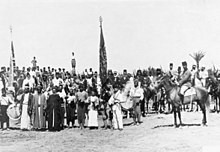 Ottoman military recruitment near Tiberias Recruiting for the Holy War near Tiberias 1914.jpg