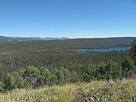 Redfish Lake seen from Alpine Way Trail