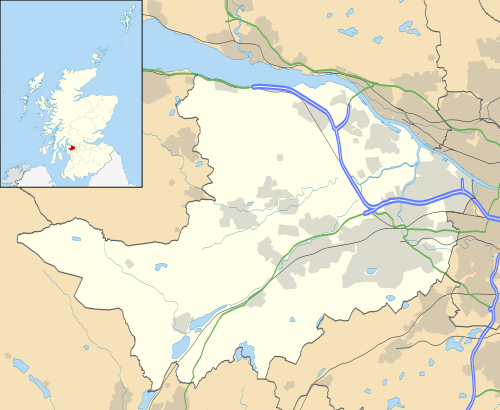 Mapa konturowa Renfrewshire