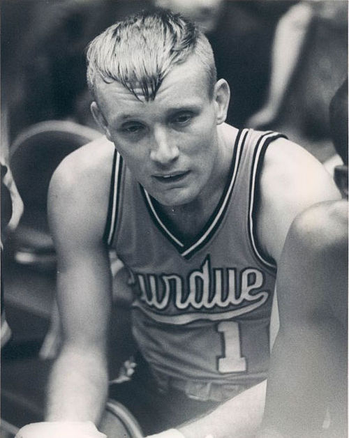 Mount during a Purdue timeout in 1968.