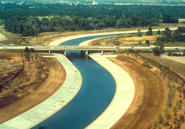 River Rouge in Dearborn. The Southfield Freeway bridge is shown.