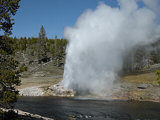 Riverside Geyser Geyser in Yellowstone National Park, Wyoming