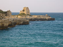 16th century coastal tower of Salento, in Roca Vecchia.