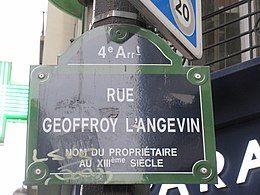 Illustrasjonsbilde av artikkelen Rue Geoffroy-l'Angevin