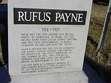 Rufus Payne was buried in Lincoln Cemetery located in Montgomery, Alabama. This is the marker placed near his final resting place.