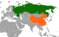 La Russie et la Chine sur une carte du monde