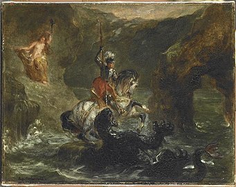 Свети Ђорђе у борби против змаја, 1847, Музеј Лувр