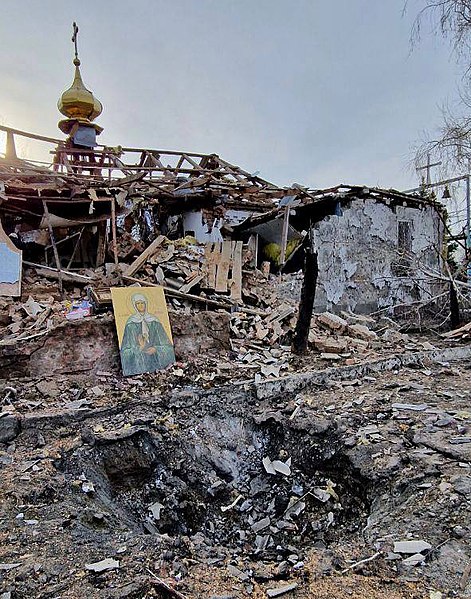 File:Saint Michael church in Komyshuvakha after Russian shelling, 2023-04-16 (01).jpg