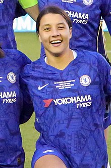 Kerr with Chelsea in February 2020 Sam Kerr, 29 February 2020 (02) (cropped).jpg