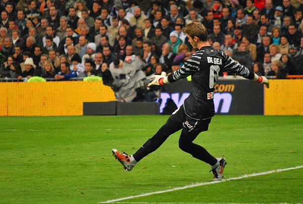 De Gea during the Madrid Derby in November 2010