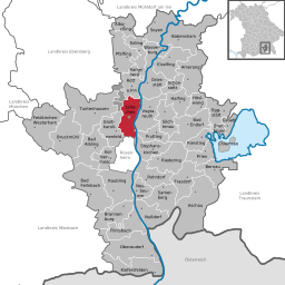 Läget för Schechen i Landkreis Rosenheim