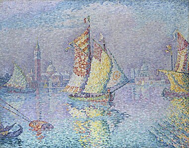 Paul Signac, Venise, la voile jaune, 1904, huile sur toile.