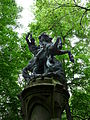 Čeština: Socha svatého Jiří u vsi Libějovické Svobodné Hory, okres Strakonice, Jihočeský kraj. English: Statue of Saint George near the village of Libějovické Svobodné Hory, Strakonice District, South Bohemian Region, Czech Republic.