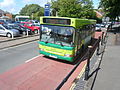 Southern Vectis 320 Brambles Chine (SN03 LDK), a Dennis Dart SLF/Plaxton Pointer 2 MPD, in Carisbrooke Road, Carisbrooke, Isle of Wight on route 6. It is seen while on long term diversion away from Whitepit Lane until January 2012.