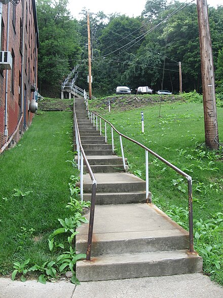 Typical steps in the South Side, of Pittsburgh