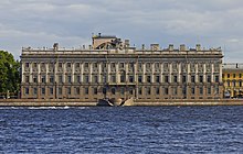 Facade of the Larger Marble Palace. For a night view see here. Spb 06-2012 Palace Embankment various 01.jpg