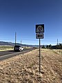 SR-100 right-angle turn near Flowell. The road turns from south to head east into Fillmore (May 2020)