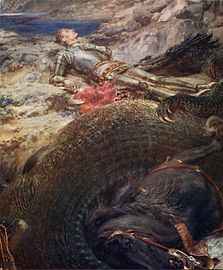 St. George and the Dragon by Briton Reviere (c. 1914).