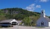 Stark Union Church & Stark Covered Bridge in Stark Center