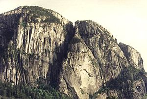 Stawamus Chief as seen from Valleycliffe neighbourhood in Squamish