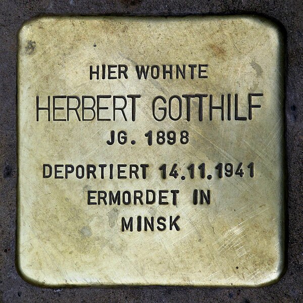 File:Stolperstein.Neukölln.Fuldastraße 42.Herbert Gotthilf.3311.jpg