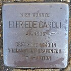 Stolperstein für Elfriede Caroli