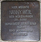 Stolperstein für Nanny Weil