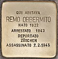 Stolperstein pour Remo Obbermito (Turin) .jpg