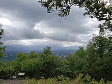 Sommet de Kennesaw Mountain, avec l’approche d’un orage d'été en après-midi.