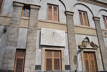 Horologium Solarium Catanensium, masterpiece of Salvatore Franco, in the Bishop House of Catania.