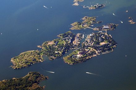 Aerial view of Suomenlinna