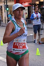 Susana Feitor gab das Rennen nach Kilometer vierzehn auf