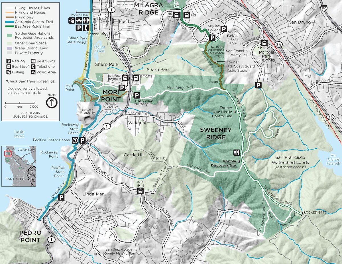 Sweeney Ridge Trail Map File:sweeney-Ridge-Trail-Map-2016.Pdf - Wikimedia Commons