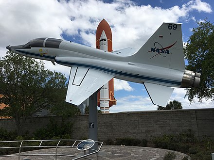 A T-38 Talon on display at the Kennedy Space Center Visitor Complex