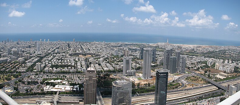 Foto grandangolare su Tel Aviv