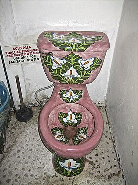 Toilet at Tamale Annie's Restaurant, Zihuatanejo, Guerrero, Mexico