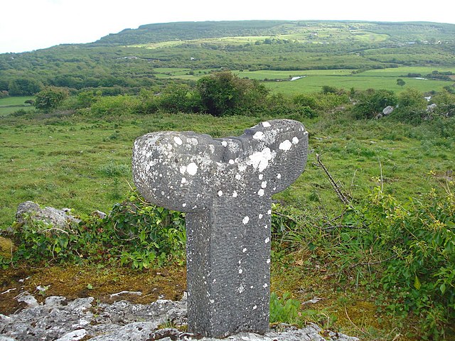 The Tau Cross at Roughan Hill near Corofin, County Clare, Ireland
