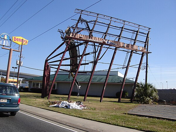 Billboard in Terrytown after Katrina, 2005