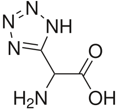 Chemical structure of tetrazolylglycine