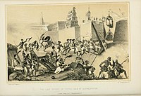 The Last Effort of Tippoo Saib at Seringapatam by B. Clayton, 1840※