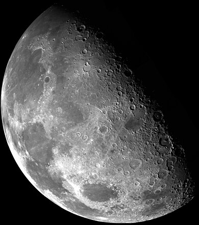 Galileo shot of the north pole of Earth's Moon