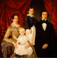 American 19th CenturyThe Gage Family1846oil on bed tickingoverall: 137 x 137.4 cm (53 15/16 x 54 1/8 in.)framed: 159.4 x 159.4 cm (62 3/4 x 62 3/4 in.)Gift of Edgar William and Bernice Chrysler Garbisch1980.61.2