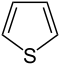 Structuurformule van thiofeen