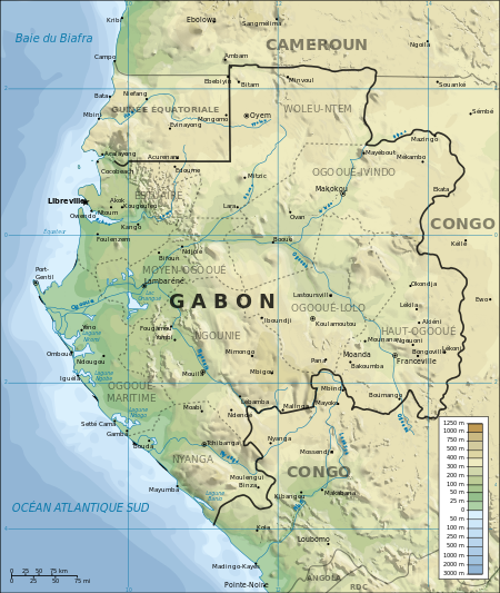 ไฟล์:Topographic map of Gabon-fr.svg