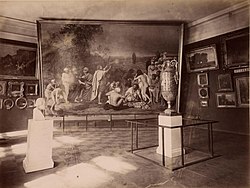 Зал русской школы картинной галереи Румянцевского музея (фото Торвальда Митрейтера, 1881)