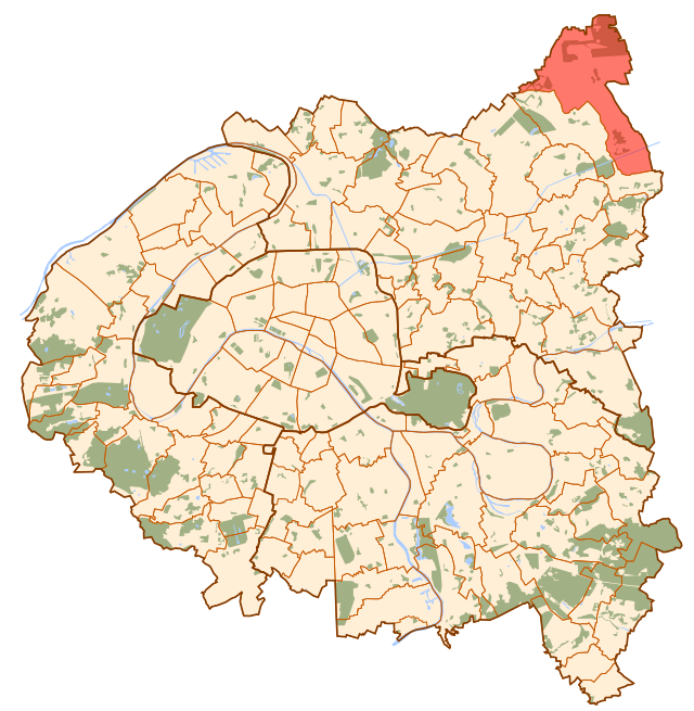 法兰西地区特朗布莱在大巴黎都会区内的位置