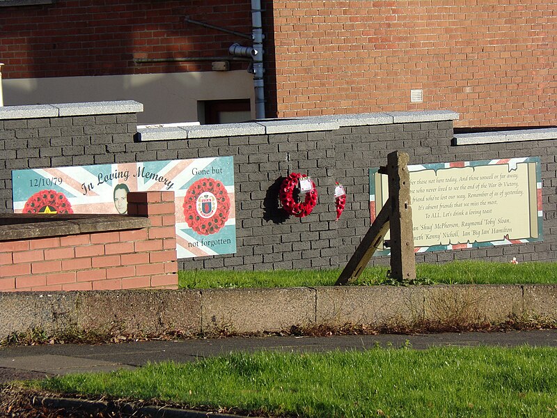 File:UDA memorial Larne Kenneth Nicholl poppy.JPG