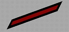 A red U.S. Navy service stripe, denoting four years of service. USNavyServiceStripeRed.jpg